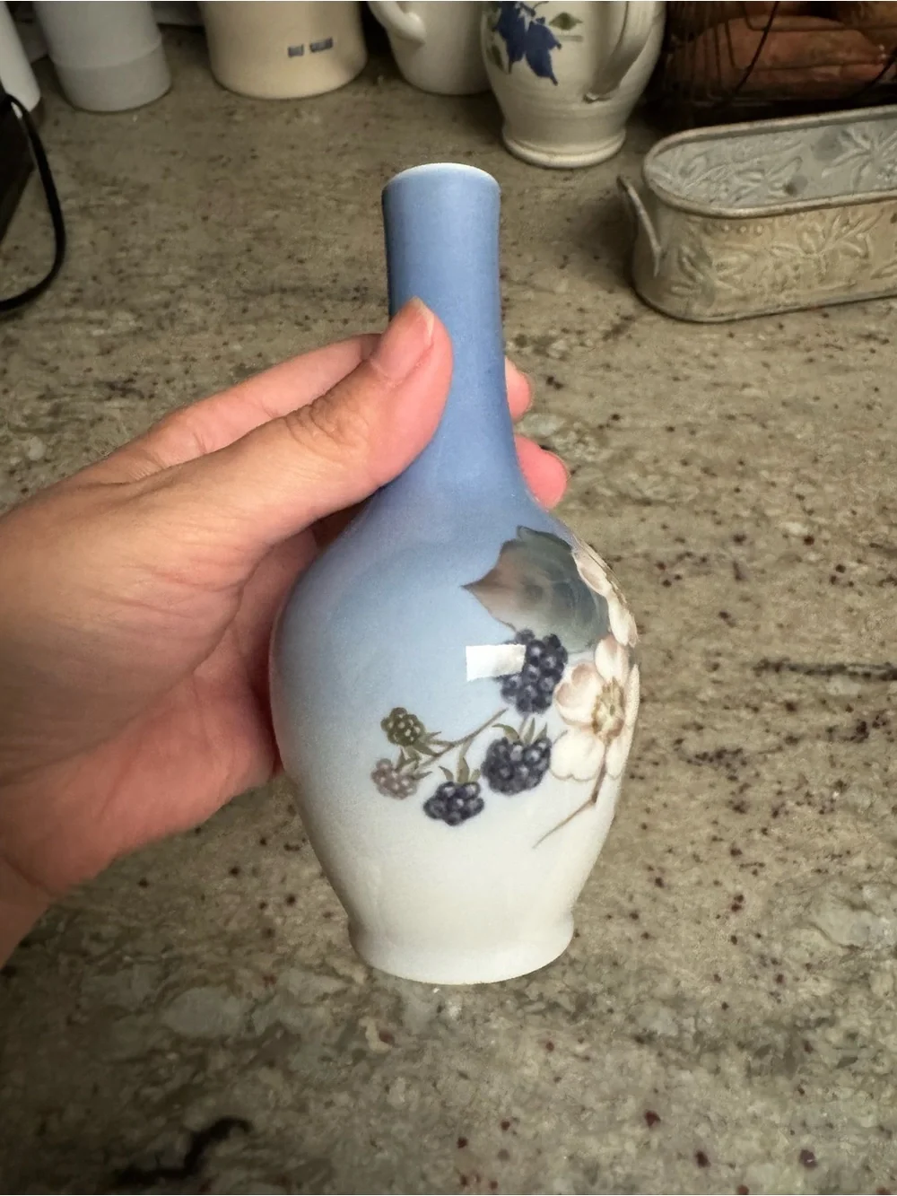 Royal Copenhagen Blackberry Branch Bud Vase